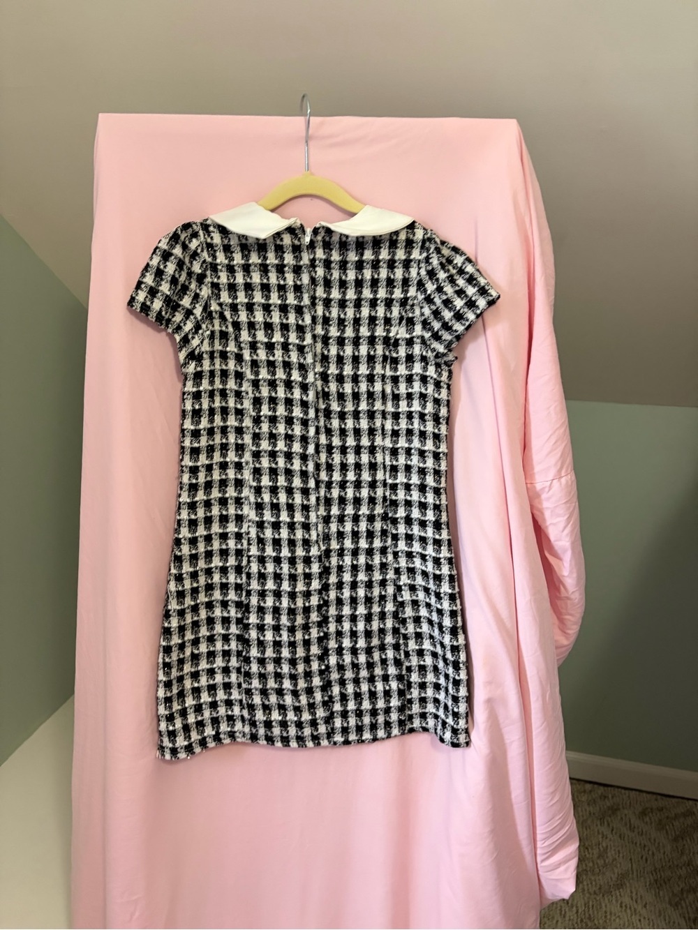 Rare Editions Black & White Tweed Dress size 10 - Picture 3 of 4